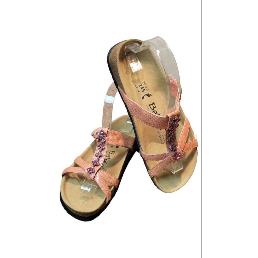 Betula Birkenstock Iridescent Jewel Peachy Pink‎ Sandals SIZE 7